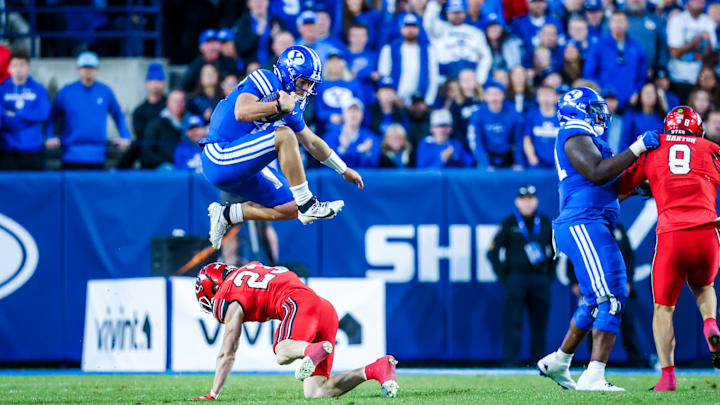BYU quarterback Bear Bachmeier against Utah