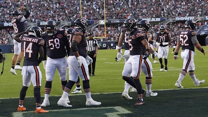 The first team got into the end zone through the air last week and this week the Bears need to see run blocking consistency.