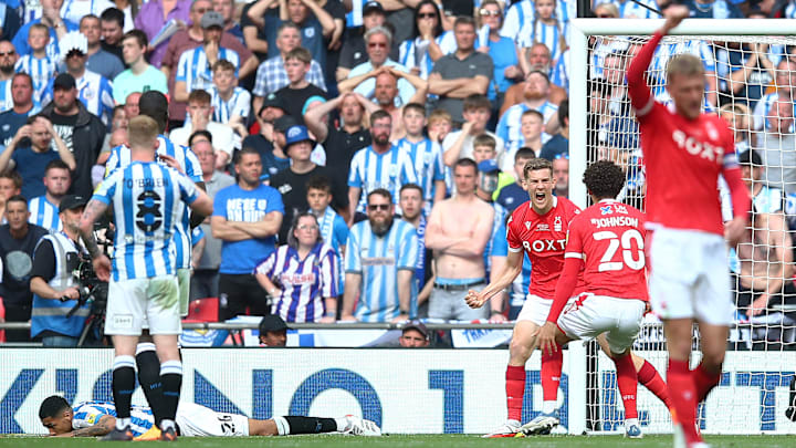 Levi Colwill is floored after scoring the own goal Levi Colwill is floored after scoring the own goal