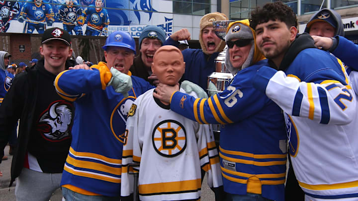 Buffalo Sabres fans ahead of Game 1 of the team's first-round playoff series against the Boston Bruins