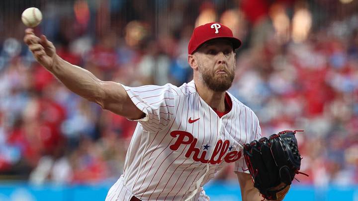 Aug 18, 2026; Philadelphia, Pennsylvania, USA; Philadelphia Phillies pitcher Zack Wheeler (45) throws a pitch against the Miami Marlins at Citizens Bank Park. Mandatory Credit: Bill Streicher-Imagn Images Aug 18, 2026; Philadelphia, Pennsylvania, USA; Philadelphia Phillies pitcher Zack Wheeler (45) throws a pitch against the Miami Marlins at Citizens Bank Park. Mandatory Credit: Bill Streicher-Imagn Images