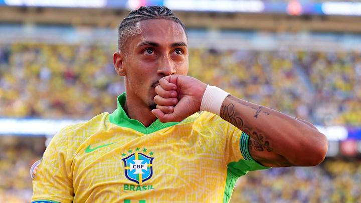 Raphinha realizou 11 jogos com a Seleção Brasileira em 2024