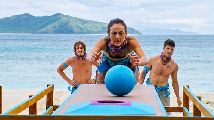 “Loyal to the Soil” – In a SURVIVOR first, castaways attempt a shocking negotiation for rice. Then, teams must have their head in the game during a tough reward challenge, on SURVIVOR, Wednesday, Nov. 20 (8:00-9:30 PM, ET/PT) on the CBS Television Network, and streaming on Paramount+ (live and on-demand for Paramount+ with SHOWTIME subscribers, or on-demand for Paramount+ Essential subscribers the day after the special airs)*. Jeff Probst serves as host and executive producer. Pictured (L-R):