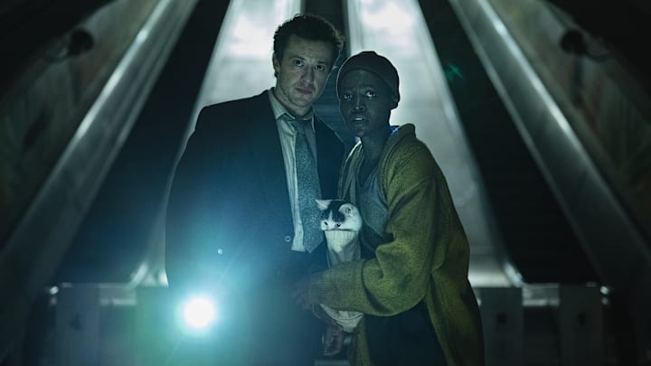 Lupita Nyong’o as “Samira” and Joseph Quinn as “Eric” in A Quiet Place: Day One