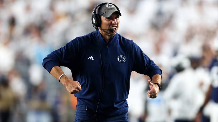 Penn State Nittany Lions head coach Matt Campbell reacts from the sideline against the USC Trojans at Beaver Stadium. Penn State Nittany Lions head coach Matt Campbell reacts from the sideline against the USC Trojans at Beaver Stadium.