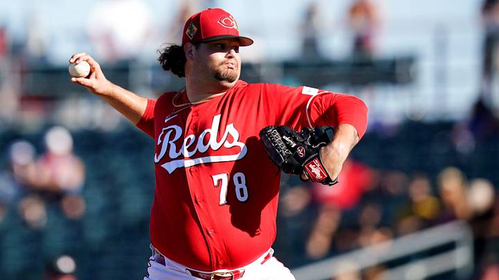 Cincinnati Reds pitcher Zach Maxwell (78) throws a pitch in the eighth inning of a Cactus League game between the Cincinnati Reds and Seattle Mariners, Sunday, Feb. 22, 2026, at Goodyear Ballpark in Goodyear, Ariz. Mariners won 14-8. Cincinnati Reds pitcher Zach Maxwell (78) throws a pitch in the eighth inning of a Cactus League game between the Cincinnati Reds and Seattle Mariners, Sunday, Feb. 22, 2026, at Goodyear Ballpark in Goodyear, Ariz. Mariners won 14-8.
