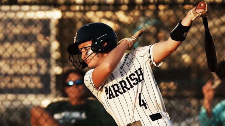 Parrish Community High School winning the Class 6A-12 district softball championship, 2-1 in the bottom of the 7th inning over Lakewood Ranch, Thursday night May 1, 2025.