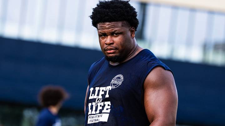 Penn State Nittany Lions defensive lineman Armstrong Nnodim participates in the 23rd annual Lift for Life at Holuba Hall. Penn State Nittany Lions defensive lineman Armstrong Nnodim participates in the 23rd annual Lift for Life at Holuba Hall.