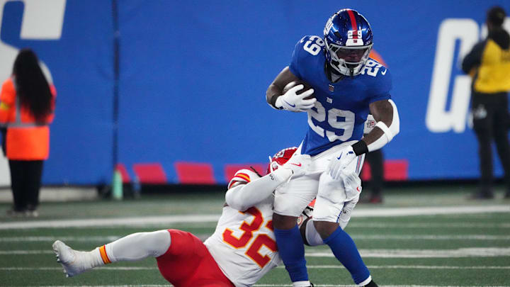 New York Giants running back Tyrone Tracy Jr. New York Giants running back Tyrone Tracy Jr.