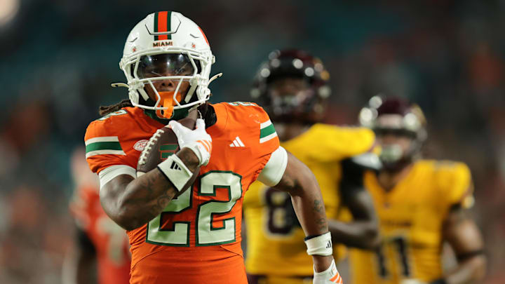 Miami running back Girard Pringle Jr. and the Hurricanes are running slightly ahead in the ACC race.