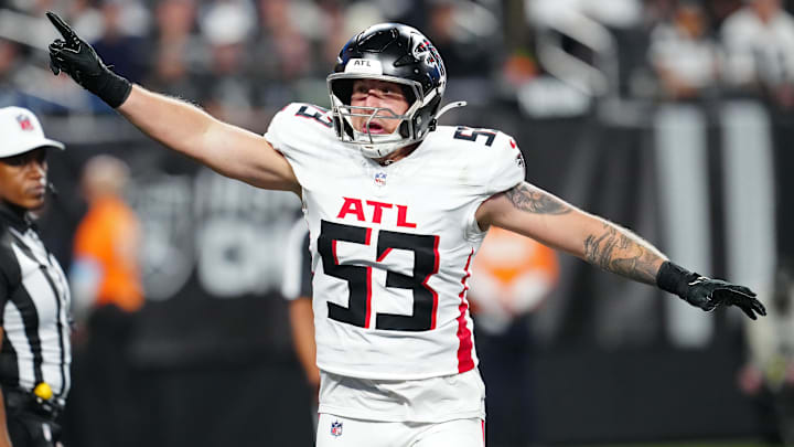 Atlanta Falcons linebacker Nate Landman is headed to the Los Angeles Rams. Atlanta Falcons linebacker Nate Landman is headed to the Los Angeles Rams.