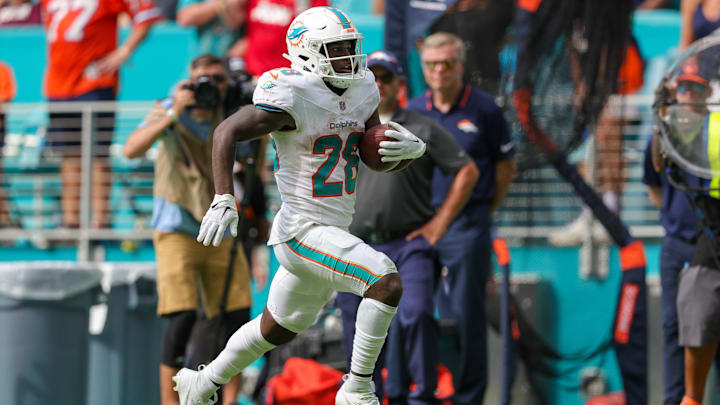 Miami Dolphins running back De'Von Achane.