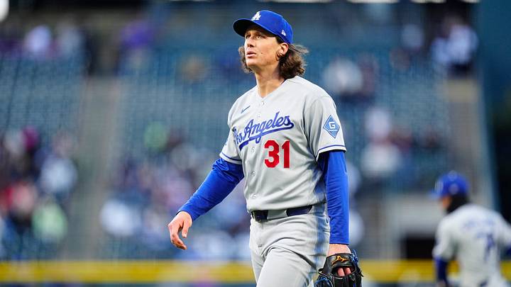 Apr 17, 2026; Denver, Colorado, USA; Los Angeles Dodgers starting pitcher Tyler Glasnow (31) walks off the mound in the first inning against the Colorado Rockies at Coors Field. Mandatory Credit: Ron Chenoy-Imagn Images Apr 17, 2026; Denver, Colorado, USA; Los Angeles Dodgers starting pitcher Tyler Glasnow (31) walks off the mound in the first inning against the Colorado Rockies at Coors Field. Mandatory Credit: Ron Chenoy-Imagn Images