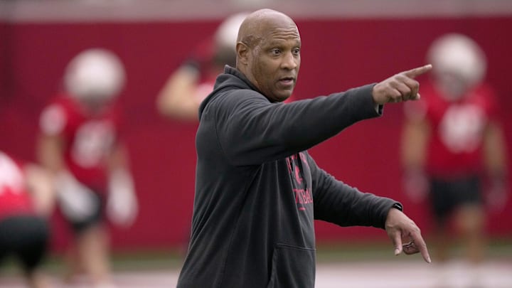 Wisconsin secondary coach Paul Haynes. 