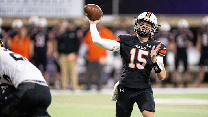 Valley's Drake DeGroote is one of the top returning quarterbacks in Iowa high school football in Class 5A. Valley's Drake DeGroote is one of the top returning quarterbacks in Iowa high school football in Class 5A.