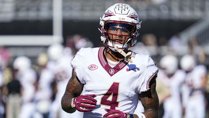 Oct 28, 2023; Winston-Salem, North Carolina, USA; Florida State Seminoles wide receiver Keon Coleman