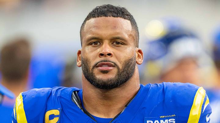 Los Angeles Rams defensive tackle Aaron Donald. Los Angeles Rams defensive tackle Aaron Donald.