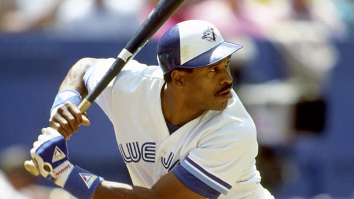 Toronto Blue Jays outfielder Dave Winfield at bat against the California Angels at the Skydome in 1992.