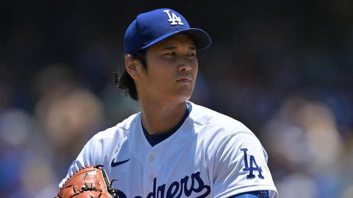 Jun 17, 2026; Los Angeles, California, USA; Los Angeles Dodgers starting pitcher Shohei Ohtani (17) throws a pitch during the second inning against the Tampa Bay Rays at Dodger Stadium. Mandatory Credit: Jayne Kamin-Oncea-Imagn Images