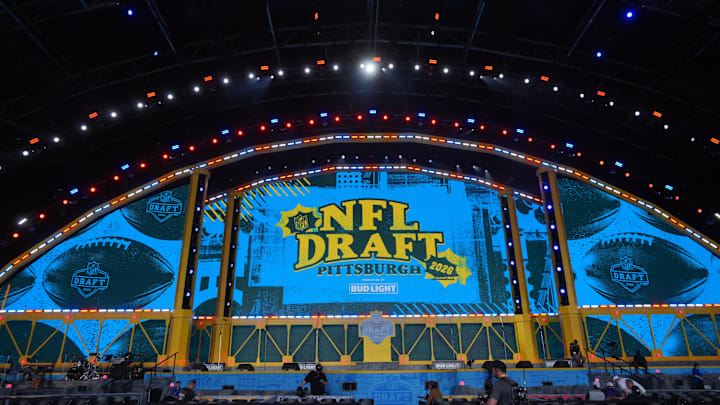 A general overall view of the 2026 NFL Draft theater stage.