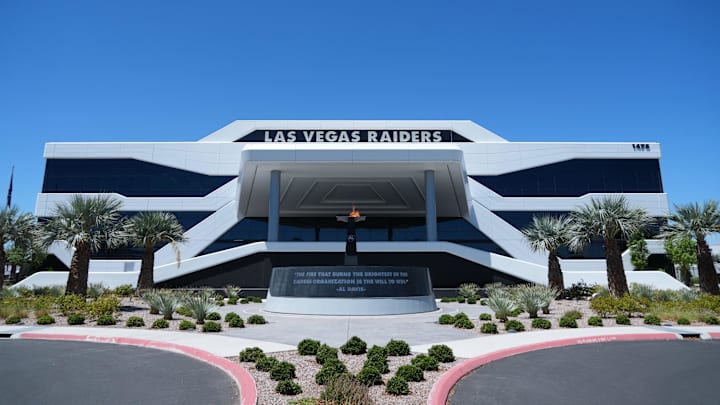 Jul 24, 2025; Henderson, NV, USA; A general overall view of the Las Vegas Raiders headquarters and practice facility at the Intermountain Healthcare Performance Center. Mandatory Credit: Kirby Lee-Imagn Images