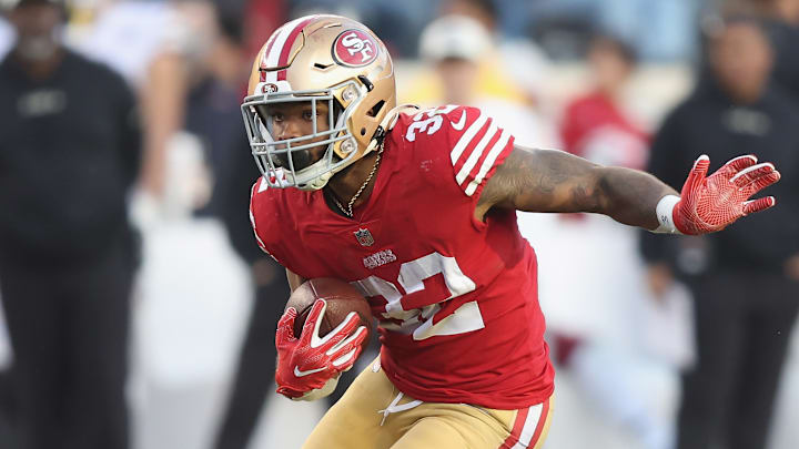 San Francisco 49ers running back Tyrion Davis-Price (32)