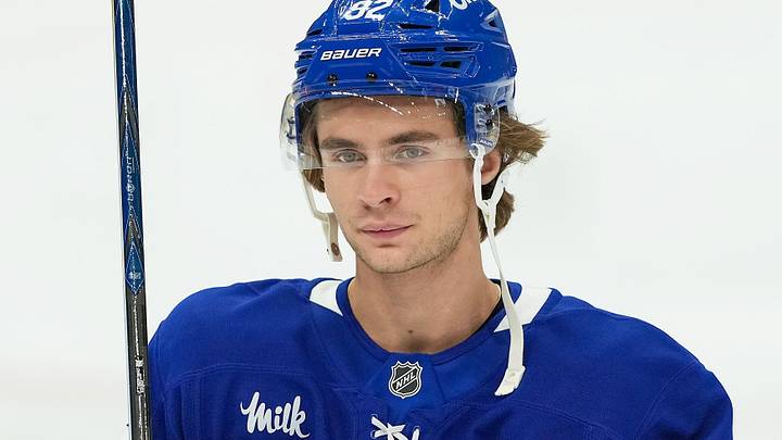 Oct 3, 2026; Toronto, Ontario, CAN; Toronto Maple Leafs left wing Gavin McKenna (92) skates during the warm up before a game against the Ottawa Senators at Scotiabank Arena. Mandatory Credit: Nick Turchiaro-Imagn Images Oct 3, 2026; Toronto, Ontario, CAN; Toronto Maple Leafs left wing Gavin McKenna (92) skates during the warm up before a game against the Ottawa Senators at Scotiabank Arena. Mandatory Credit: Nick Turchiaro-Imagn Images