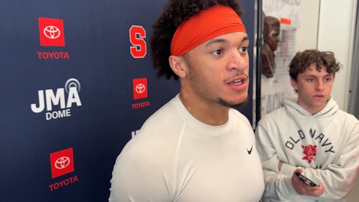 Cornell Perry talks to the media Cornell Perry talks to the media