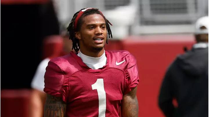 8/23/26 MFB Fall Camp Practice 14 Alabama Wide Receiver Ryan Coleman-Williams (1) Photo by Kent Gidley 8/23/26 MFB Fall Camp Practice 14 Alabama Wide Receiver Ryan Coleman-Williams (1) Photo by Kent Gidley