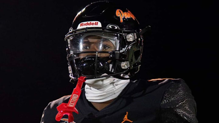 Kavian Bryant on the football field with Westwood High School in Texas.