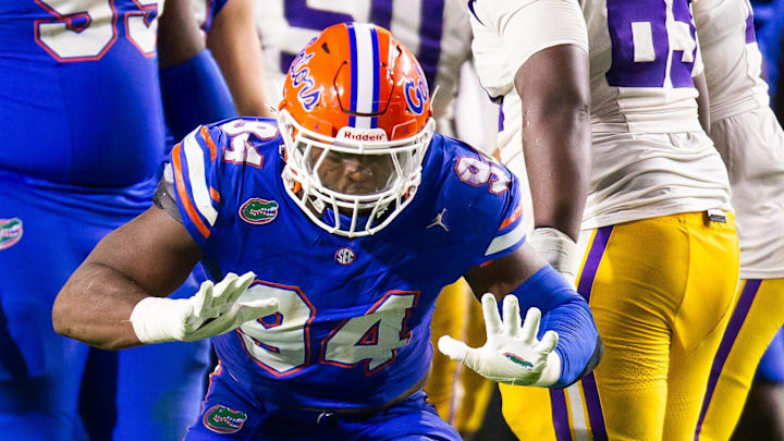 Florida Gators edge Tyreak Sapp led the team with seven sacks.