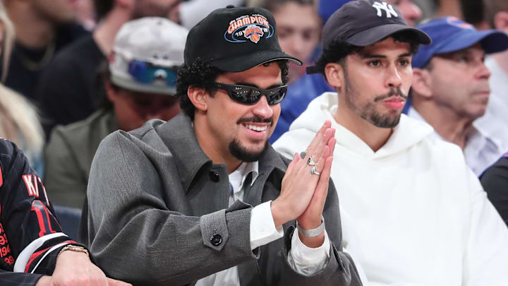 Bad Bunny at the Boston Celtics game