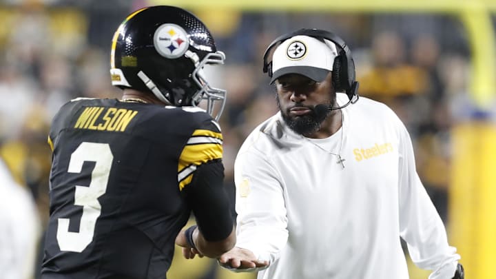 Pittsburgh Steelers head coach Mike Tomlin, QB Russell Wilson