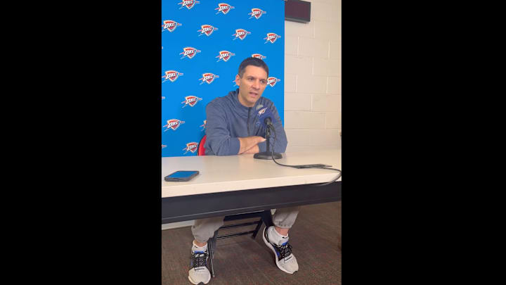 Oklahoma City Thunder coach Mark Daigneault on March 15, 2025.