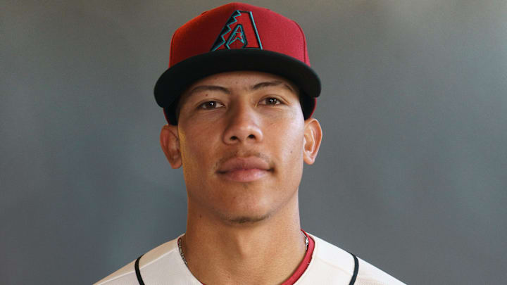 Feb 18, 2026; Scottsdale, AZ, USA; Arizona Diamondbacks infielder Jose Fernandez (79) poses for a photo for MLB media day at Salt River Fields at Talking Stick. Mandatory Credit: Allan Henry-Imagn Images Feb 18, 2026; Scottsdale, AZ, USA; Arizona Diamondbacks infielder Jose Fernandez (79) poses for a photo for MLB media day at Salt River Fields at Talking Stick. Mandatory Credit: Allan Henry-Imagn Images