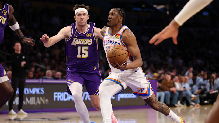 Jalen Williams jugó dos partidos contra Los Angeles Lakers en la ronda regular