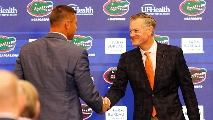 Jon Sumrall is Scott Stricklin's fourth head football coach and third football head coaching hire since becoming the Florida Gators' athletic director. Jon Sumrall is Scott Stricklin's fourth head football coach and third football head coaching hire since becoming the Florida Gators' athletic director.
