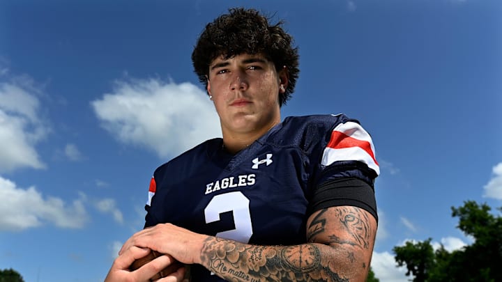 Dandy Dozen top football recruit selection for 2025 TSSAA season, Nashville Christian quarterback Jared Curtis Wednesday, June 19, 2025, in Nashville, Tenn.