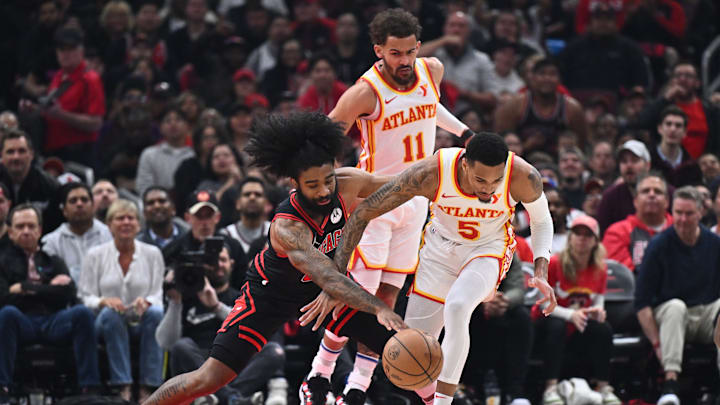 Atlanta Hawks guards Trae Young and Dejounte Murray