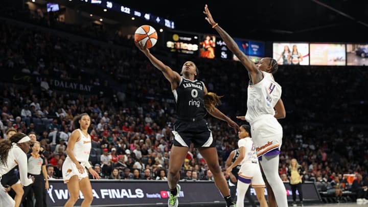 Jackie Young made WNBA Finals history on Sunday. 