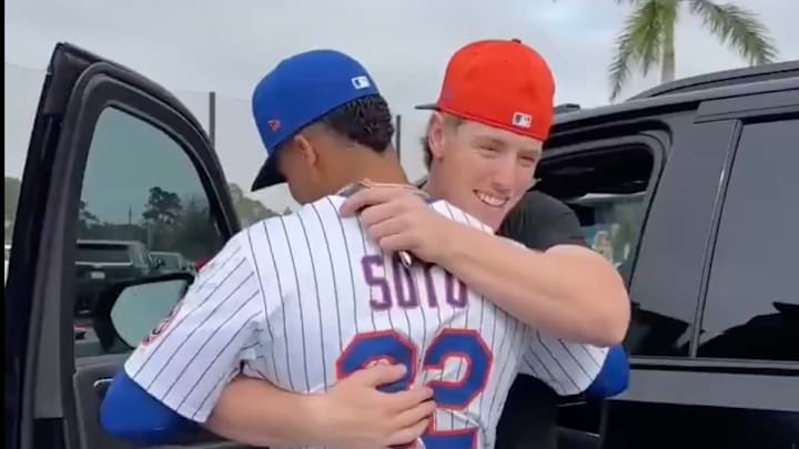 Juan Soto surprised Brett Baty with a new car after he gave up #22.
