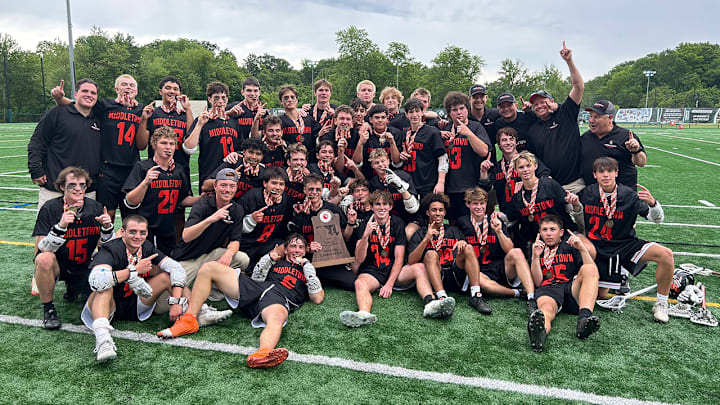 Middletown's boys lacrosse team stunned Fallston in the Class 1A state championship game, rallying back from a 7-0 deficit to win 9-8 for its first state crown.