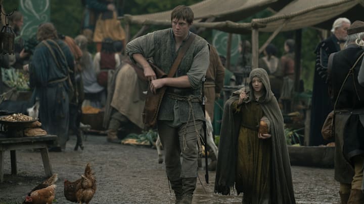 Peter Claffey (Dunk) and Dexter Sol Ansell (Egg) in A Knight of the Seven Kingdoms. Courtesy of Steffan Hill/HBO. Peter Claffey (Dunk) and Dexter Sol Ansell (Egg) in A Knight of the Seven Kingdoms. Courtesy of Steffan Hill/HBO.
