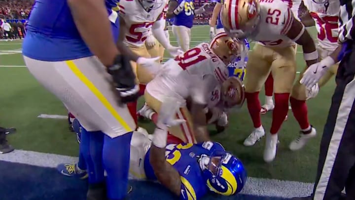 Rams' Kyren Williams had a pivotal fumble in a Thursday night loss to the 49ers.