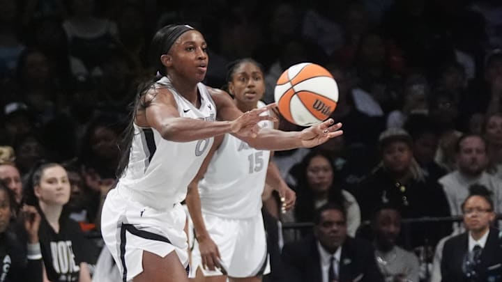 Las Vegas Aces guard Jackie Young. Las Vegas Aces guard Jackie Young.