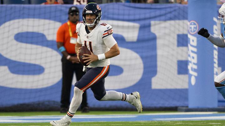Case Keenum rolls out to throw against the Tennessee Titans during a Bears preseason win. Case Keenum rolls out to throw against the Tennessee Titans during a Bears preseason win.