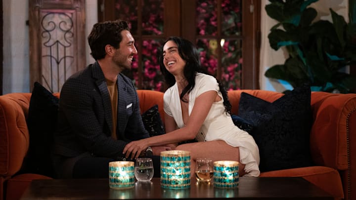 THE BACHELOR - Ò2802Ó - Joey kicks things off with the first group date where wedding bells ring and stakes are higher than ever. Then, the first one-on-one date takes love to new heights, and Joey discovers which women have the bravery and stamina for lasting partnerships. MONDAY, JAN. 29 (8:00-10:03 p.m. EST), on ABC. (Disney/John Fleenor)
JOEY GRAZIADEI, MARIA