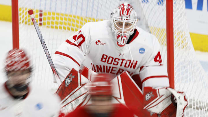 Boston University goaltender Mikhail Yegorov (40): Imagn Images Boston University goaltender Mikhail Yegorov (40): Imagn Images
