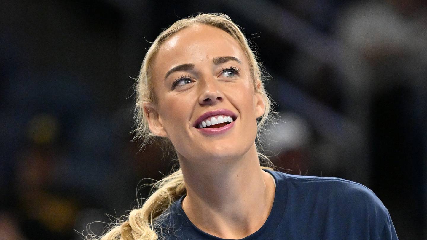 Sophie Cunningham Stuns In Plunge White Top and Matching Shorts For Fever-Sky