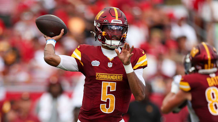 Washington Commanders quarterback Jayden Daniels.